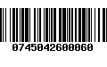 Código de Barras 0745042600060