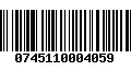 Código de Barras 0745110004059