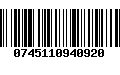 Código de Barras 0745110940920