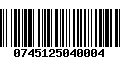 Código de Barras 0745125040004