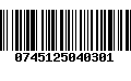 Código de Barras 0745125040301