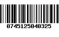 Código de Barras 0745125040325