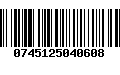 Código de Barras 0745125040608