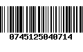 Código de Barras 0745125040714