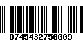 Código de Barras 0745432750009