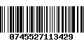 Código de Barras 0745527113429