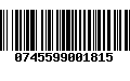 Código de Barras 0745599001815