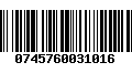 Código de Barras 0745760031016