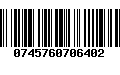 Código de Barras 0745760706402