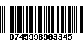 Código de Barras 0745998903345