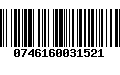 Código de Barras 0746160031521