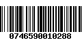 Código de Barras 0746590010288