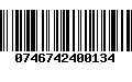 Código de Barras 0746742400134