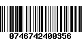 Código de Barras 0746742400356