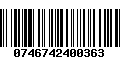 Código de Barras 0746742400363