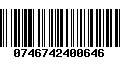 Código de Barras 0746742400646