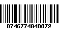 Código de Barras 0746774040872