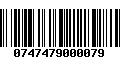 Código de Barras 0747479000079