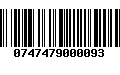 Código de Barras 0747479000093