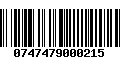 Código de Barras 0747479000215