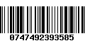 Código de Barras 0747492393585