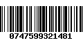 Código de Barras 0747599321481