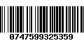 Código de Barras 0747599325359