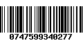 Código de Barras 0747599340277