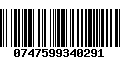 Código de Barras 0747599340291
