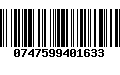 Código de Barras 0747599401633