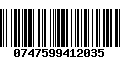 Código de Barras 0747599412035