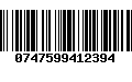 Código de Barras 0747599412394