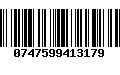 Código de Barras 0747599413179
