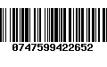Código de Barras 0747599422652