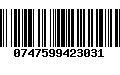 Código de Barras 0747599423031