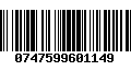 Código de Barras 0747599601149