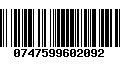 Código de Barras 0747599602092