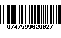 Código de Barras 0747599620027