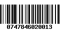 Código de Barras 0747846020013