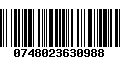 Código de Barras 0748023630988