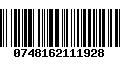 Código de Barras 0748162111928