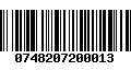 Código de Barras 0748207200013