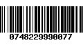 Código de Barras 0748229990077