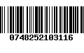 Código de Barras 0748252103116