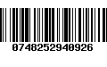 Código de Barras 0748252940926