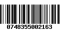 Código de Barras 0748355002163