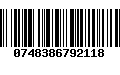 Código de Barras 0748386792118