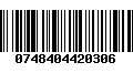 Código de Barras 0748404420306