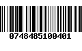 Código de Barras 0748485100401