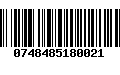 Código de Barras 0748485180021